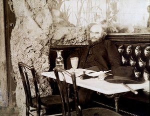 Verlaine i en bistro drikker absint