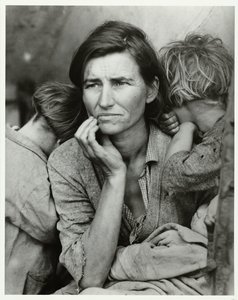 Portret af Florence Owens Thompson Vandrende mor, 1936 (original titel)