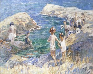 On the Rocks (olie på lærred) af Dorothea Sharp