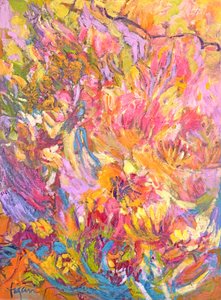 Livlige abstrakte blomster af Dorothy Fagan