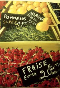 Fraise (akryl på panel) af Dory Coffee