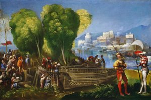 Aeneas og Achates på den libyske kyst af Dosso Dossi