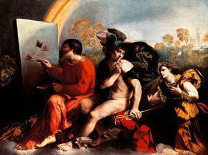 Jupiter og maler, af Dosso Dossi af Dosso Dossi