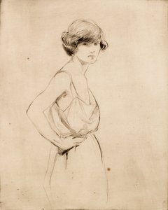 maj i hendes Camisole (ætsning) af Douglas Gordon Shields