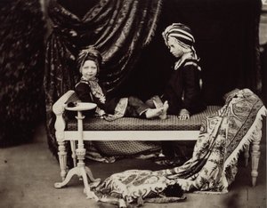Prins Arthur og prins Alfred i kostume af Sikh Princes, Osborne af Dr Ernst Becker