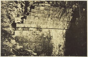 Cirkuspaladset i Chichen-Itza, interiør i et rum, 1859.
