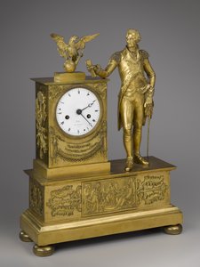 Mantel-ur, tidligt i det 19. århundrede (ormolu med urværk af forgyldt bronze) af Dubuc Dubuc