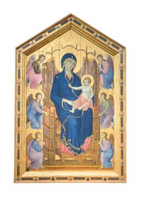 Madonna og Child troner med engle af Duccio di Buoninsegna