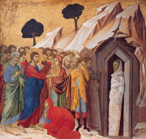Opvækkelsen af Lazarus af Duccio di Buoninsegna