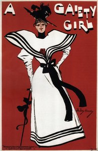 Plakat for den musikalske komedie A Gaiety Girl af Sidney Jones, 1893