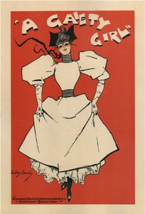 Plakat for den musikalske komedie A Gaiety Girl af Sidney Jones, 1895