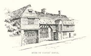 Anne af Kleves hus (litografi) af Duncan Moul