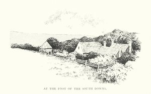 Ved foden af South Downs (litografi) af Duncan Moul