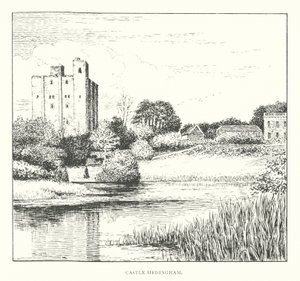 Castle Hedingham (litografi) af Duncan Moul