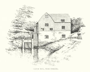 Castle Mill, nær Dorking (litografi) af Duncan Moul