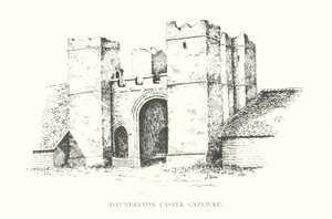 Daundelyon Castle Gateway (litografi) af Duncan Moul