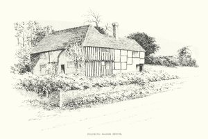 Filching Manor House (litografi) af Duncan Moul