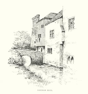 Ightham Mote (litografi) af Duncan Moul