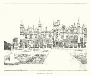 Knebworth House (litografi) af Duncan Moul