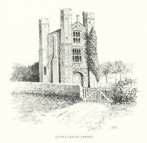 Little Leighs Priory (litografi) af Duncan Moul