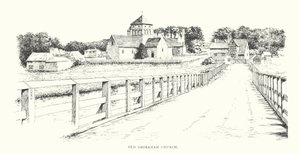 Old Shoreham Church (litografi) af Duncan Moul