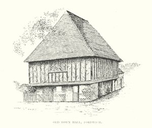 Det gamle rådhus, Fordwich (litografi) af Duncan Moul