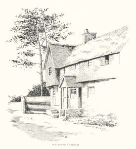 Gamle huse i Witley (litografi) af Duncan Moul