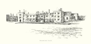 Penshurst Place (litografi) af Duncan Moul