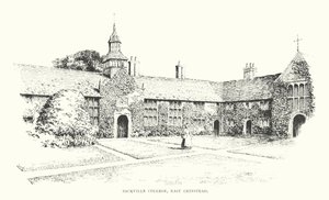 Sackville College, East Grinstead (litografi) af Duncan Moul