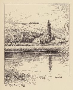 Sussex: Chanctonbury Ring (litografi) af Duncan Moul