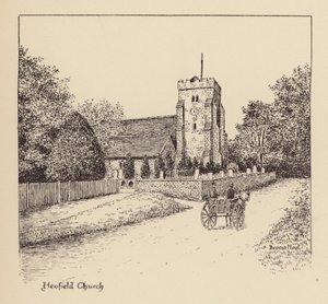 Sussex: Henfield Church (litografi) af Duncan Moul