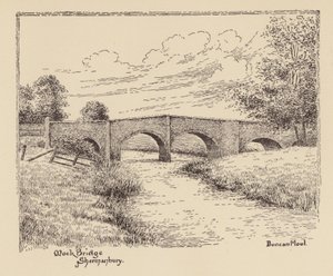 Sussex: Mock Bridge, Shermanbury (litografi) af Duncan Moul