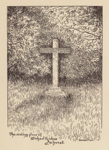 Sussex: Michael Fairless Ashursts hvilested (litografi) af Duncan Moul