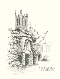 Døbefonten, Canterbury (litografi) af Duncan Moul
