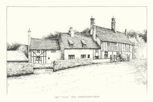 The "Bull" Inn, Wheathampstead (litografi) af Duncan Moul