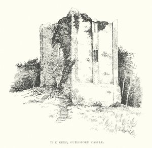 The Keep, Guildford Castle (litografi) af Duncan Moul