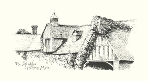 The Stables, Ightham Mote (litografi) af Duncan Moul