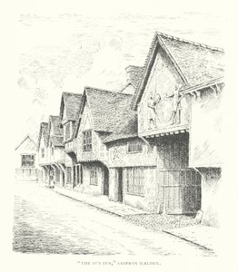 "The Sun Inn", Saffron Walden (litografi) af Duncan Moul