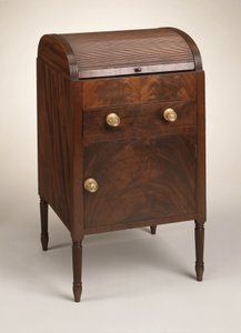 Tambour Toiletbord, 1795-1810 (mahogni og tulipanpoppel) af Duncan Phyfe