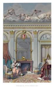 Interiør under Louis XVI, 1885. af Durin