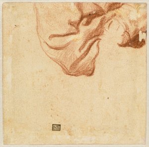 Drapery Study (verso) af Dutch 17th Century