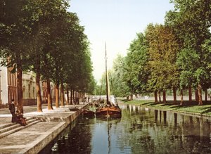 Sejlpram på Prinsessekanalen i Haag, 1890-1900
