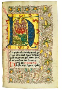 Timebog og bønnebog på hollandsk, Nedre Rheinland, Emmerich, Cleves, ca. 1480 af Dutch School
