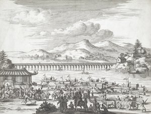 Broen over Yangtze-floden af Dutch School