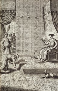 Kinesiske ambassadører til en indisk hersker, fra Kina Illustreret af Athanasius Kircher (1601-80) 1667 af Dutch School