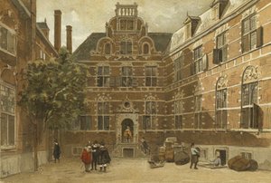 Courtyard of the Oost-Indisch Huis, Amsterdam  af Dutch School