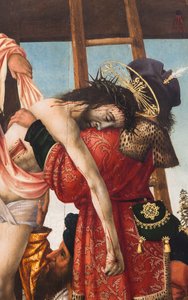 Nedstigning fra korset,1520 (olie på lærred) af Dutch School