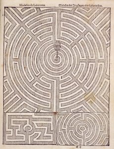 Design til labyrinter, fra The Dutch Gardener af Johann van der Groen, udgivet 1699 af Dutch School