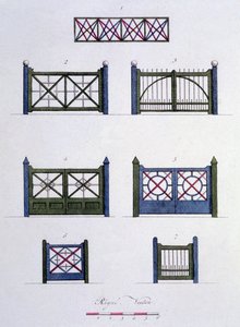 Designs fra Magazine of Garden Gems af G. van Laar, udgivet 1802 af Dutch School