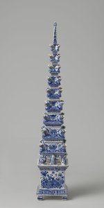 Blomsterpyramide, ca. 1710-20 (fajance) af Dutch School